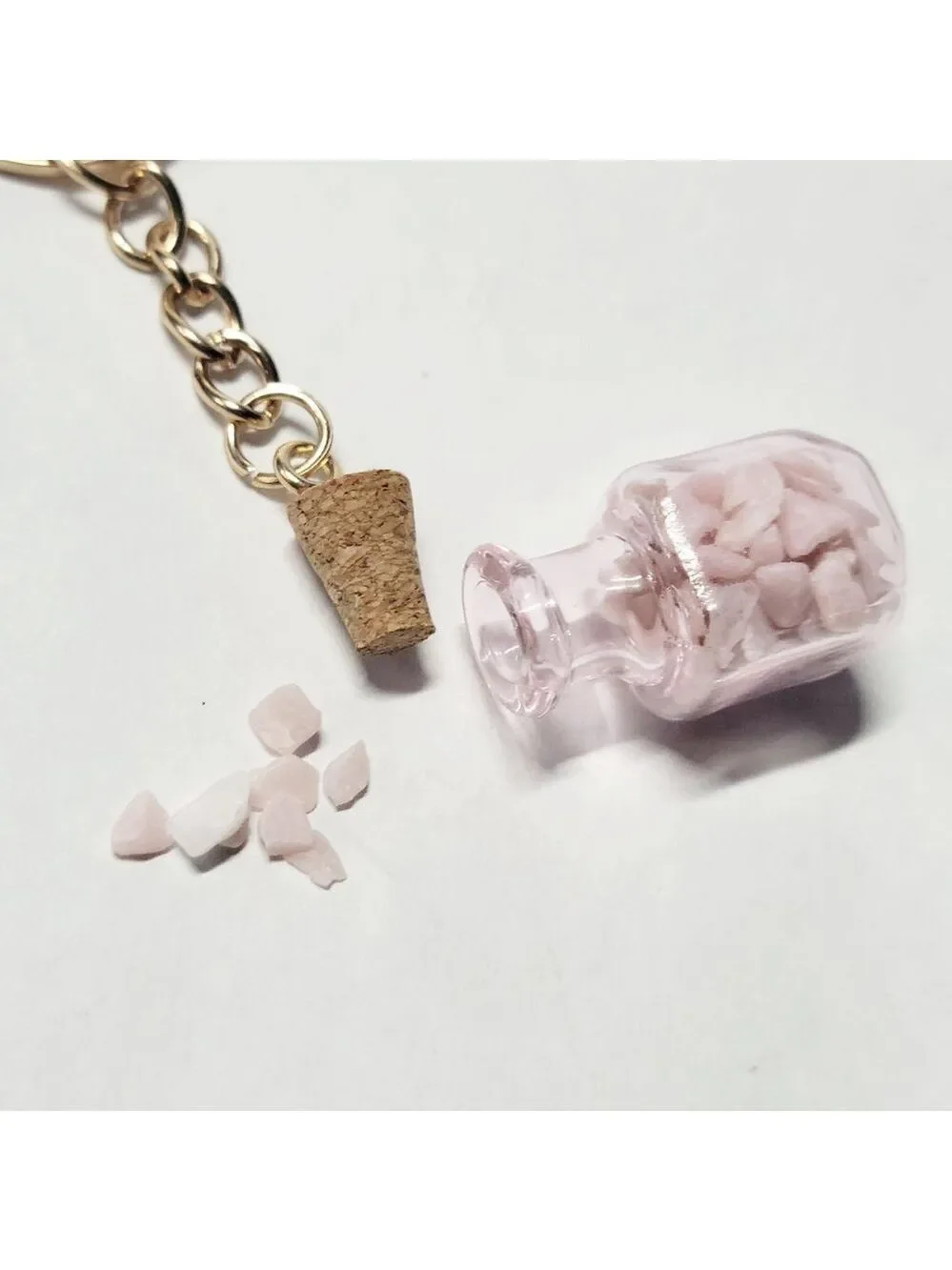 Hand Crafted Pink Opal Mini Bottle 1